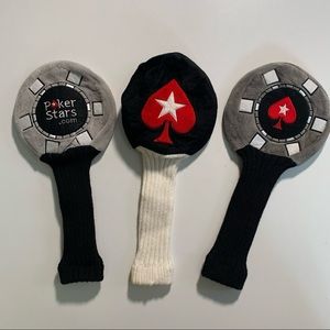 Poker Stars Golf Club Head Covers, Set of 3